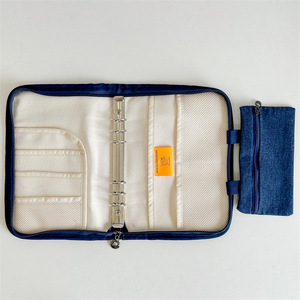 Tùy chỉnh vải Vải Chất kết dính Bìa Pouch Nhật Ký máy tính xách tay kế hoạch chương trình nghị sự máy tính xách tay dây kéo với túi A5 A6 - Product Image 2