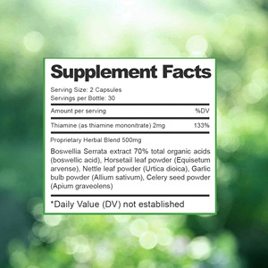 Private Label Joints Support Capsules with Proprietary Herbal Blend Celery <b>Seed</b> and Boswellia Serrata Thiamine Capsules - Product Image 2