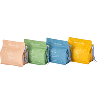 Sac à café à fond carré résistant à l'humidité imprimé sur mesure, matériau PE de qualité alimentaire, capacité de 100 g à 1 kg, fermeture éclair supérieure, emballage pour chewing-gum
