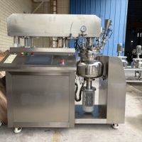 XINYOU 10L Homogénéisateur émulsifiant à levage hydraulique et aspiration, Agitateur pour la fabrication de cosmétiques, Décharge inclinable automatique