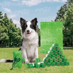 Customized Pattern <b>Easy</b> Tear-<b>Off</b> Eco Friendly Poo Bag Biodegradable Bolsas Sanitarias Corn Starch Disposable Dog Poop Bags - Product Image 1