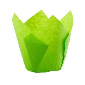 Gobelets à gâteau jetables McFen en papier, forme tulipe, blanc, gris, naturel, flamme, avec doublure, ensemble en sachet OPP, compatibles lave-vaisselle, pour la pâtisserie et les desserts - Product Image 1