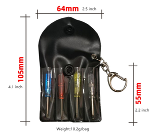 迷你螺丝刀钥匙扣套装散装包括<span class=keywords><strong>3</strong></span>个迷你螺丝刀，装在一个便携式小袋中，带扣钩，适合成人男士工具 - Product Image 4
