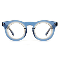 Monture de lunettes en acétate à bordure pleine, ronde, épaisse, à motif solide, pour la lecture, utilisation en extérieur, unisexe, adultes