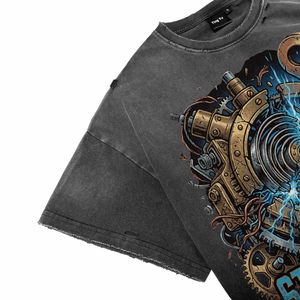 Camisetas de Algodón de Alta Calidad para Hombre, Estilo Vintage, Oversize, Lavado Ácido, Diseño Punk, Transpirables, Suaves, Ropa Personalizada de Moda Masculina - Product Image 3