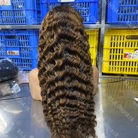 Meilleures ventes : Perruque frontale en dentelle HD 13x6 à ondulations ananas, en cheveux humains bruts avec mèches, cuticules alignées, pour professionnels