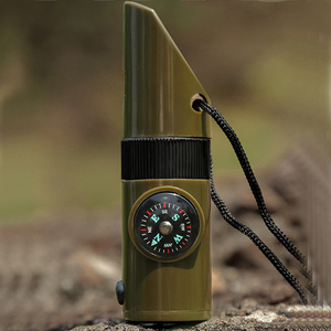 7 في 1 متعددة الوظائف شعلة البقاء على قيد الحياة مكبر الحرارة ضوء صافرة بوصلة مرآة للرحلات التخييم وأدوات المشي لمسافات طويلة - Product Image 1