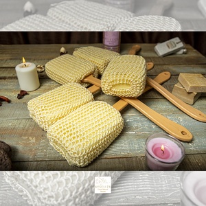 Turkish Sisal Shower Bath Kese Long Handle <b>Back</b> Scrubber Quality Hemp <b>Loofah</b> All Natural Body Exfoliating Bath Sponge - Product Image 2