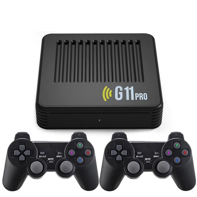 Haoyu New Game Player G11pro Game Console with Two Controller Amlogic S905X2 2.4g wireless game box 4k