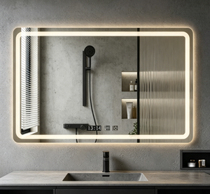 Espejo de Baño LED con Interruptor Táctil Antivaho, Espejo de Vanidad Rectangular Inteligente Montado en la Pared con Pantalla LED - Product Image 3