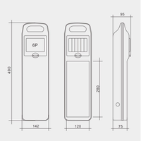 Boîte de distribution électrique industrielle étanche en ABS OEM 490*142*95mm avec plusieurs prises
