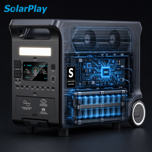 Batterie <span class=keywords><strong>Lithium</strong></span> <span class=keywords><strong>Fer</strong></span> <span class=keywords><strong>Phosphate</strong></span> Solarplay 3600W 3840Wh Générateur Solaire 20ms UPS 97% MPPT Camping Centrale Électrique Portable - Product Image 4