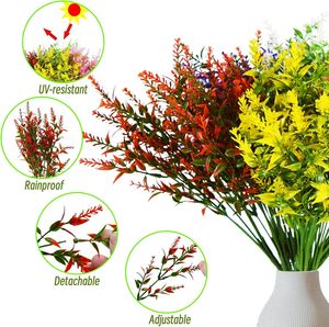 <span class=keywords><strong>Plante</strong></span> verte artificielle artificielle pour l'extérieur 7 fourchettes lavande fleur artificielle <span class=keywords><strong>plante</strong></span> fenêtre décoration pointue épi de blé grappes - Product Image 6