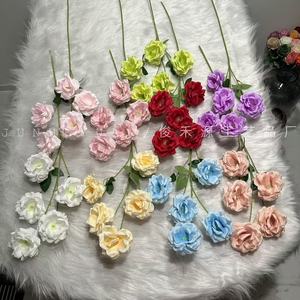 Rosas Artificiales Junheyuan, Ramas Individuales de Flores de Seda para Decoración de Bodas y Hogar, Arreglos Florales - Product Image 4