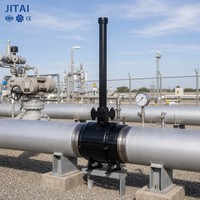 Vanne à boisseau sphérique à trunnion entièrement soudée API 6D, tige longue, structure DBB à souder bout à bout pour pipeline de transmission de gaz naturel