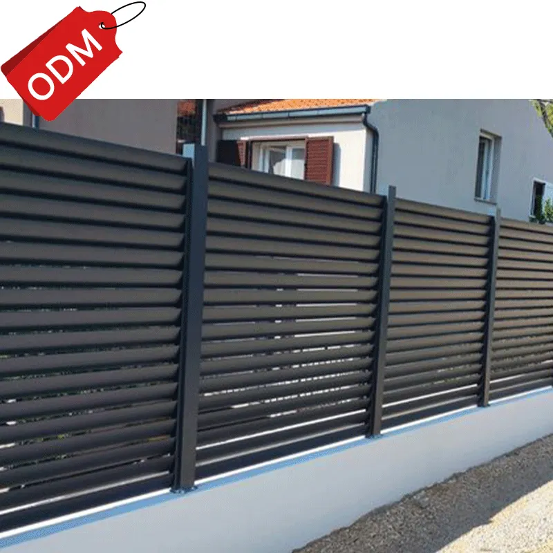 Custom modern garden fence powder coated aluminium privacy fence panels