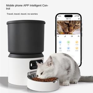 Distributeur automatique de nourriture pour animaux de compagnie à double fréquence en plastique solide de 4 L, bol intelligent pour chien et chat avec minuterie, surveillance, vue grand angle, distributeur de nourriture pour chien - Product Image 3