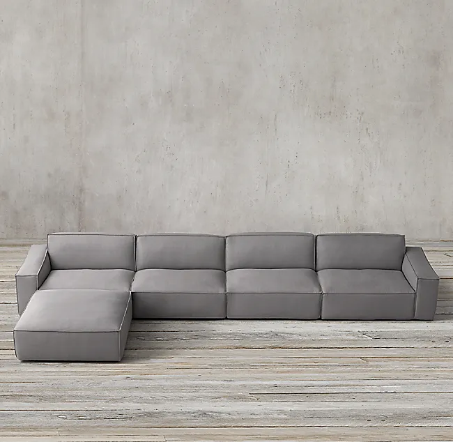 Modern living furniture fabric sofa set furniture home room sofa the structured cushions and broad arms sofa chaise sectional
