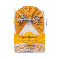 Populaire Ensemble de Bandeaux et Bonnets pour Bébés Nouveau-nés à Oreilles de Lapin, Motif Beignet 3 Pièces, Bandeau à Oreilles de Lapin pour Enfants, Coiffe pour Enfants