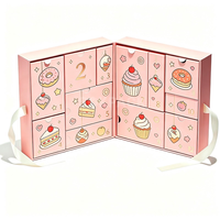 Boîte de calendrier de l'avent en chocolat personnalisée de 12 jours, boîte cadeau en papier rigide pour le compte à rebours, boîte vide pour chocolats, bonbons, sucreries, emballage de l'avent