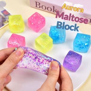 Juguete Antiestrés de Maltosa de 85 Grados, con Forma de Cubos de Hielo Pequeños, de Rebote Lento, Divertido, con Diseño de Aurora y Dibujos Animados Juveniles, en Caja, Venta al por Mayor - Product Image 1