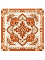 Tapis de Mahjong de Luxe Rose Pâle à Imprimé Floral Mandala Papillon, Moderne, Écologique, Antidérapant et Réducteur de Bruit avec Base en Caoutchouc pour Jeux