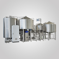 Brasserie à 5 cuves de 2000L, 3000L, 4000L, 5000L pour la fabrication de bière avec chauffage électrique et à vapeur, à vendre