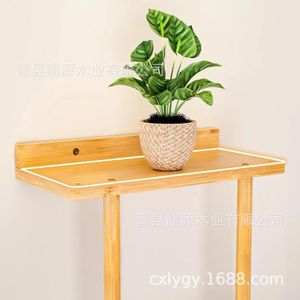 Wooden Wall Mounted Towel Rack 4 <b>Bars</b> Foldable Punch Free Bathroom Storage Organizer <b>Shelf</b> - Product Image 4