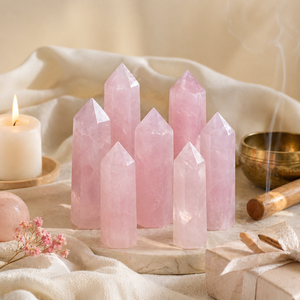 Torre de Cristal de Cuarzo Rosa, Piedra Preciosa Rosa Natural con Delicados Tonos Rosados y Bordes Pulidos Refinados para Decoración del Hogar - Product Image 3
