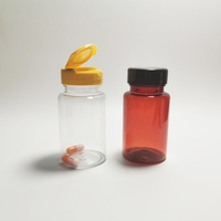 Bouteilles en plastique PET OEM à faible MOQ de 150 ml pour suppléments, pilules et vitamines, avec bouchon à clapet