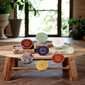 Juego de Piedras de los 7 Chakras de <span class=keywords><strong>Yoga</strong></span>, Forma Ovalada, Estilo Feng Shui, Decoración del Hogar, Venta al Por Mayor de Fábrica, Seguro Comercial, Hecho de Ágata - Product Image 4