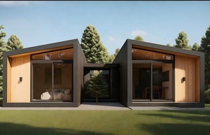 Cabane en bois préfabriquée durable, écologique, <span class=keywords><strong>à</strong></span> énergie solaire, entièrement personnalisable, contemporaine, imperméable, pour hôtel - Product Image 3