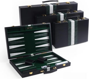 Tùy Chỉnh Durable Handmade Du Lịch Sang Trọng Da Backgammon Hội Đồng Quản Trị Trò Chơi Thiết Lập Trò Chơi Cờ Vua Trò Chơi - Product Image 2