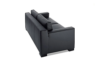 Ensemble de canapés de bureau en cuir noir personnalisable en usine Design modulaire traditionnel pour meubles de bureau à la maison ou à l'école