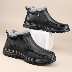 Botas de Hombre de Piel de Vacuno con Forro de Terciopelo, Nuevas para Otoño e Invierno, Cilindro Medio, Transpirables, Antideslizantes, Cálidas, 50 Yardas - Product Image 2