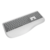 Clavier sans fil ergonomique OEM neuf avec interrupteur à ciseaux, rechargeable, double mode 2.4G BT, design divisé pour le bureau