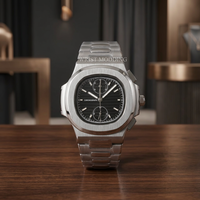 Reloj de Buceo Híbrido Analógico para Hombre, con Movimiento VK61, Correa de Acero Inoxidable de 20 mm, Cristal de Zafiro, Resistente al Agua, Deportivo, 50