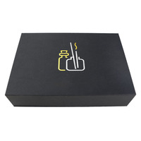 Boîte rigide personnalisée, boîte magnétique personnalisée noire avec insert en mousse, boîte cadeau avec logo pour l'emballage