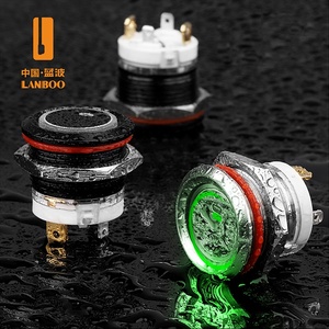 Lanboo mới 19mm Cao hiện tại 16amp kim loại đẩy nút chuyển đổi không thấm nước IP67 chốt momentary 12V 24V 220V tùy chọn - Product Image 2