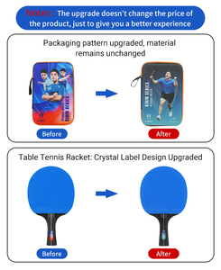 LOKI Raquettes <span class=keywords><strong>de</strong></span> Tennis <span class=keywords><strong>de</strong></span> Table Professionnelles, Ensemble Haute Qualité avec Bois <span class=keywords><strong>de</strong></span> Peuplier Noir Élastique et Revêtements ITTF - Product Image 6
