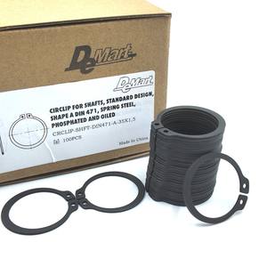 Anneaux de retenue <span class=keywords><strong>Demart</strong></span> en acier à ressort noir DIN471 de haute qualité pour arbres DIN471-1-A-45 * 1.75 - Product Image 4