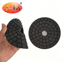 Tampon de polissage noir et blanc de 4 pouces, haute efficacité, tampons de polissage OEM, pierre de polissage pour le granit, le marbre, le quartz