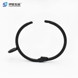 Anneaux de fixation pour <span class=keywords><strong>rideau</strong></span> de douche en métal noir YIWANG - Product Image 4