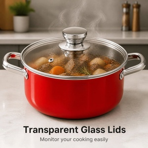 3pcs Mirror Polished Red Cookware <b>Set</b> Frying Pan Stockpot And Saucepan Stainless Steel Induction Ready Kitchen Cooking <b>Pot</b> <b>Set</b> - Product Image 3