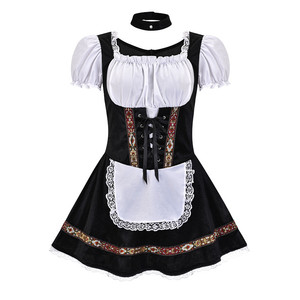 Couples traditionnels Oktoberfest Costume défilé taverne <span class=keywords><strong>barman</strong></span> serveuse <span class=keywords><strong>tenue</strong></span> Cosplay carnaval Halloween fantaisie robe de soirée - Product Image 6