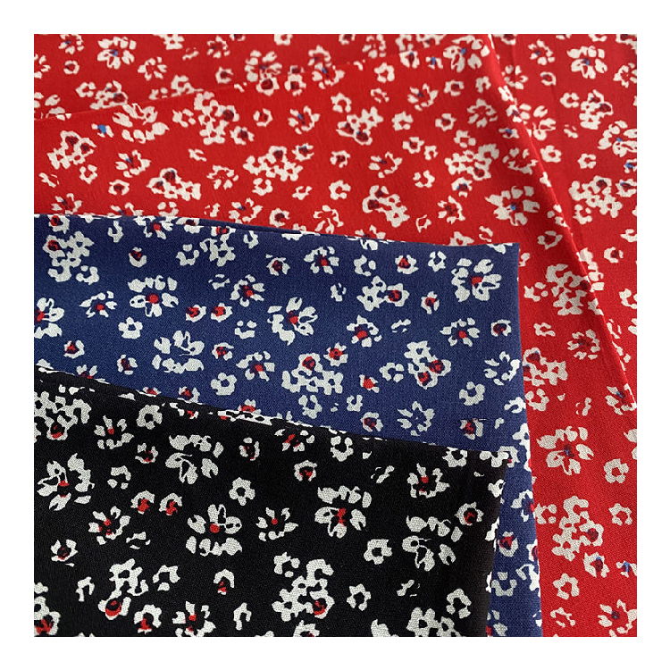 wholesale floral print 45s New trend baati somali printed 100% vintage rayon printed fabric for dress