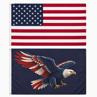 Drapeau personnalisé 3 plis double face 3x5 pieds, bannière en tissu occultant de haute qualité, logo personnalisé imprimé, drapeaux d'extérieur robustes