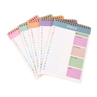 Carnet de planification quotidien B5 personnalisé transfrontalier en anglais, avec impression numérique, notes autocollantes colorées et suivi de l'autodiscipline