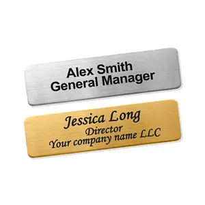 Wholesale Popular Design Blank Gold Name Tags Customization Metal Badge for School Uniform