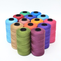 Fil à tricoter et à crocheter en polypropylène haute ténacité 100 %, type soie glacée, bobine grande capacité, fil teint pour poupées, export direct fabricant